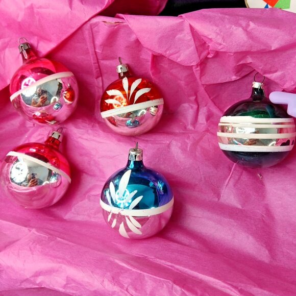 Vintage Poland Christmas Baubles 12pcs Set With Box Nice Set! - Picture 6 of 16